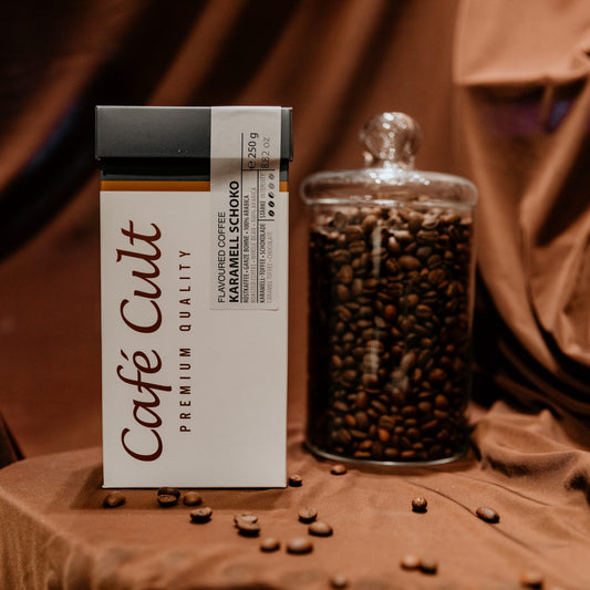 Caffè aromatizzato CIOCCOLATO E CARAMELLO - 250 gr caffè macinato Moka